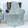 thumbnail image 4 of Camera Soft Flannel Fleece Throw Blanket, Old Fashioned Photo Machines Doodle Memories Old Times Inspired Print, Cozy Plush for Indoor and Outdoor Use, 70" x 90", Pale Blue Black, by Ambesonne, 4 of 5