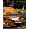 thumbnail image 3 of Kessaku 12-Inch Carving Slicing Knife & 7-Inch Meat Fork Set - Dynasty Series - Forged ThyssenKrupp German HC Steel Granton Edge - G10 Resin Full Tang Handle with Blade Guard, 3 of 11