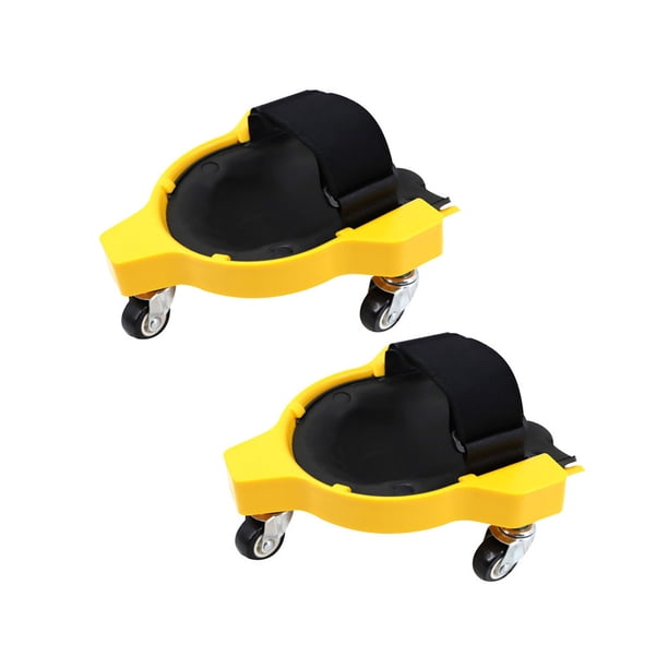 Soidarity 2 piezas de rodilleras universales para mantener el equilibrio y las almohadillas para ruedas fáciles de rodar de alta para patinar Cajas amarillas en pareja