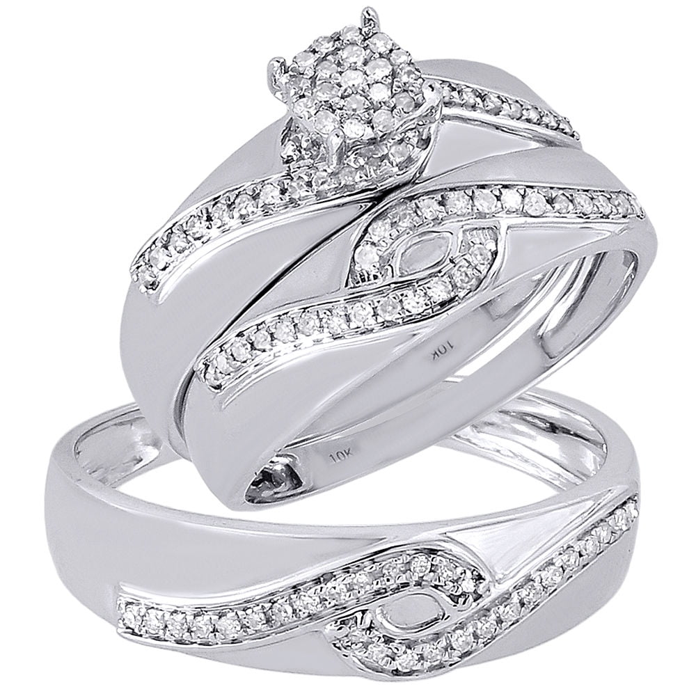 Jewelry For Less Diamond Trio Set 10K White Gold Ladies Engagement   A97d64c9 Cd47 4629 B900 Debd0d032ce0 1.3fa174f116ab65b285c98432e8389a92 