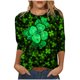 thumbnail image 1 of Camiseta de manga larga con estampado de cuello redondo a la moda para mujer, blusas informales sueltas Fridja  czfsfas680, 1 of 5
