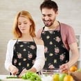 thumbnail image 5 of Pioneer Flower Floral Print Pattern Cotton Linen Apron with Pockets, Waterproof Adjustable, 33x27 Inch for Kitchen, Gardening, BBQ, Salon, 5 of 6