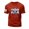 thumbnail image 4 of Rotm Independence Shirt American Flag Patriotic July 4th T-shirt Mens Graphic Tees Short Sleeve Tee Red,S, 4 of 6