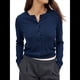 thumbnail image 3 of Cárdigan Corto para Mujer, Suéter de Punto de Larga con Botones para Vestidos y Jeans. Azul Marino L, 3 of 10