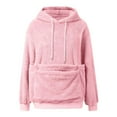 thumbnail image 4 of SGMVNU Cat Dog Pouch Hoodie for Girls Pet Kanga Pouch Hood Sweatshirts with Large Pocket Pullover Warm Shirt(Size 7-8 Years, Pink), 4 of 5