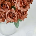 thumbnail image 2 of Efavormart 2 Bouquets | 17" Terracotta Real Touch Artificial Silk Rose Flower Bushes, 2 of 11
