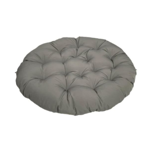 Cojín de asiento acolchado, cojín para silla colgante tipo huevo, cojín para silla de patio, elegante, versátil, diámetro 50 cm, para sofá Gris oscuro