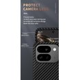 thumbnail image 3 of Slim Case for Google Pixel 9 Pro Fold Case Carbon Fiber Lightweight Ultra Slim Fit Anti-Slip Anti-Scratch Shockproof Protective Case, Supports Wireless Charging, Blue&Purple, 3 of 8