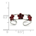 thumbnail image 2 of FB Jewels Sterling Silver StelluxT Crystal Floral Toe Ring, 2 of 2