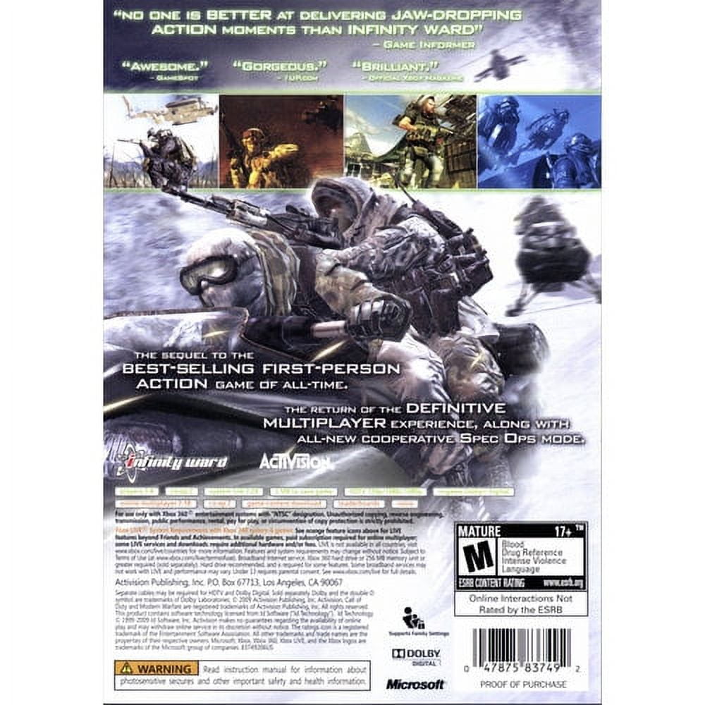 Call of Duty: Modern Warfare 2 - Xbox 360 - Microsoft - Call of Duty -  Magazine Luiza