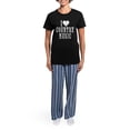 thumbnail image 4 of CafePress - I Love Country Music Pajamas - Women's Short Sleeve Print T-Shirt and Pants Dark Cotton Pajama Set, 4 of 7