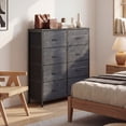thumbnail image 4 of CONCETTA 8-Drawer Fabric Dresser Storage Chest for Bedroom, Closet, Entryway, Storage Furniture for Adults, Black Wood, 4 of 8