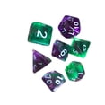 thumbnail image 1 of thinsony 1 Set Polyhedral Dice Double Color Acrylic Toys Interesting Role Playing Games Craps Entertainment Accessory for Math Teaching Clean green purple, 1 of 6