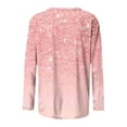 thumbnail image 5 of Jinhomg Women's Plus Size T Shirts Fashion 3/4 Sleeve Floral Printed Tunic Tops Fall Casual Loose Out Wear Pullovers Pink S, 5 of 6