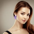 thumbnail image 4 of Glitter Rhinestone Statement Earrings for Women Fashion Bling Colorful Crystal Cluster Drop Dangle Earrings Prom Dress Jewerly, 4 of 13
