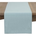 thumbnail image 1 of Saro Lifestyle Square Stitched Line Table Runner 108 in. x 108 in. Aqua, 1 of 1