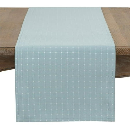

Saro Lifestyle 2136.A16108B 108 in. Square Stitched Line Table Runner Aqua
