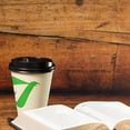 thumbnail image 7 of [250 Pack] 10 oz Compostable Paper Cups with Black Dome Lids and Wooden Stirrers - Biodegradable Disposable White Paper Coffee Cups PLA Lined - Eco-friendly Hot and Cold Drinking Cups, 7 of 7