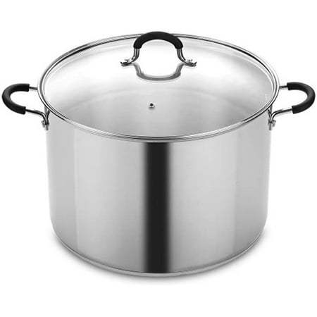 

Cook N Home 00335 Stainless Steel Saucepot with Lid 20-Quart Stockpot Qt Silver