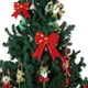thumbnail image 4 of Coronas con lazos navideños decorativos para el hogar, decoración con lazos, topiario artificial de hoja perenne, juego de lazos rojos para decoración festiva, topiario de lazos, decoración, 4 of 9