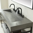 thumbnail image 2 of Vinnova Lleida 60" Single Sink Bathroom Vanity Matte Black Support Gray Top and Mirror, 2 of 5