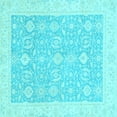 thumbnail image 1 of Ahgly Company Indoor Square Oriental Light Blue Traditional Area Rugs, 7' Square, 1 of 4