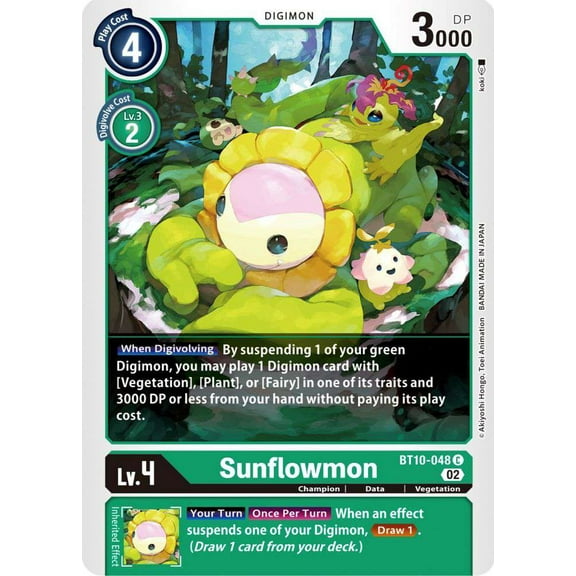 Digimon Xros Encounter Common Sunflowmon BT10-048