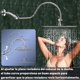 thumbnail image 5 of AguaLibre Regadera para Baño de 8 Pulgadas de Cuadrado con 30cm Brazo de Ducha Ajustable,Regadera Fijas de Ducha de Lluvia de Alta Presión Acero inoxidable 304 de Ducha de Lluvia Tubería de curvada, 5 of 6