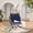 khaki-Dark Blue, variant on AOOWOW Double Egg Chair with Stand Hanging Indoor Outdoor Wicker Rattan Patio Basket Egg Swing Chair Hammock Egg Chairs with UV Resistant Cushions 600 lbs for Bedroom Balcony Patio
