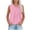 Pink, variant on Womens Linen Tops Summer Pleated Crew Neck Tank Top Business Casual Office Sleeveless Blouses Vest( Gray, 2XL )