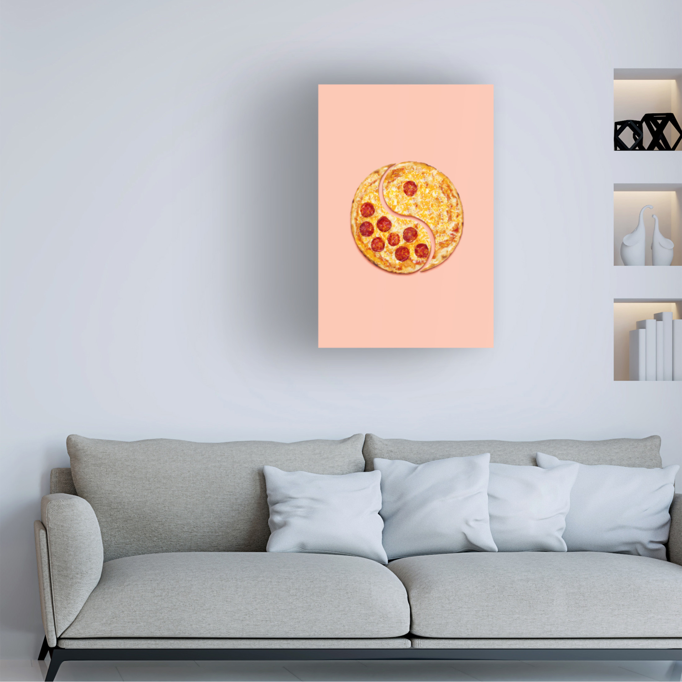 Trademark Fine Art Artem Pozdniakov Pizza Balance Canvas Wall Art