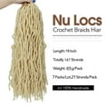 thumbnail image 2 of 7 Packs Extended Nu Faux Locs Crochet Braids Hair 18 Inch Synthetic Soft Ponytail Braiding Hair 21Strands Fashion Goddess Faux Locs Curly Wavy Hair Extensions With Free Gift, 2 of 8