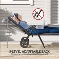thumbnail image 4 of Outsunny Folding Lounge Chair, 5-Level Adjustable Tanning Chair, Grey, 4 of 10