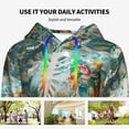 thumbnail image 4 of Salouo Vintage Print Island Skull Pattern Hoodie Sweatshirts for Women, Autumn Pullover Hoodie Workout Sweat Women's Long Sleeve Preppy Sweatshirts-Small, 4 of 7