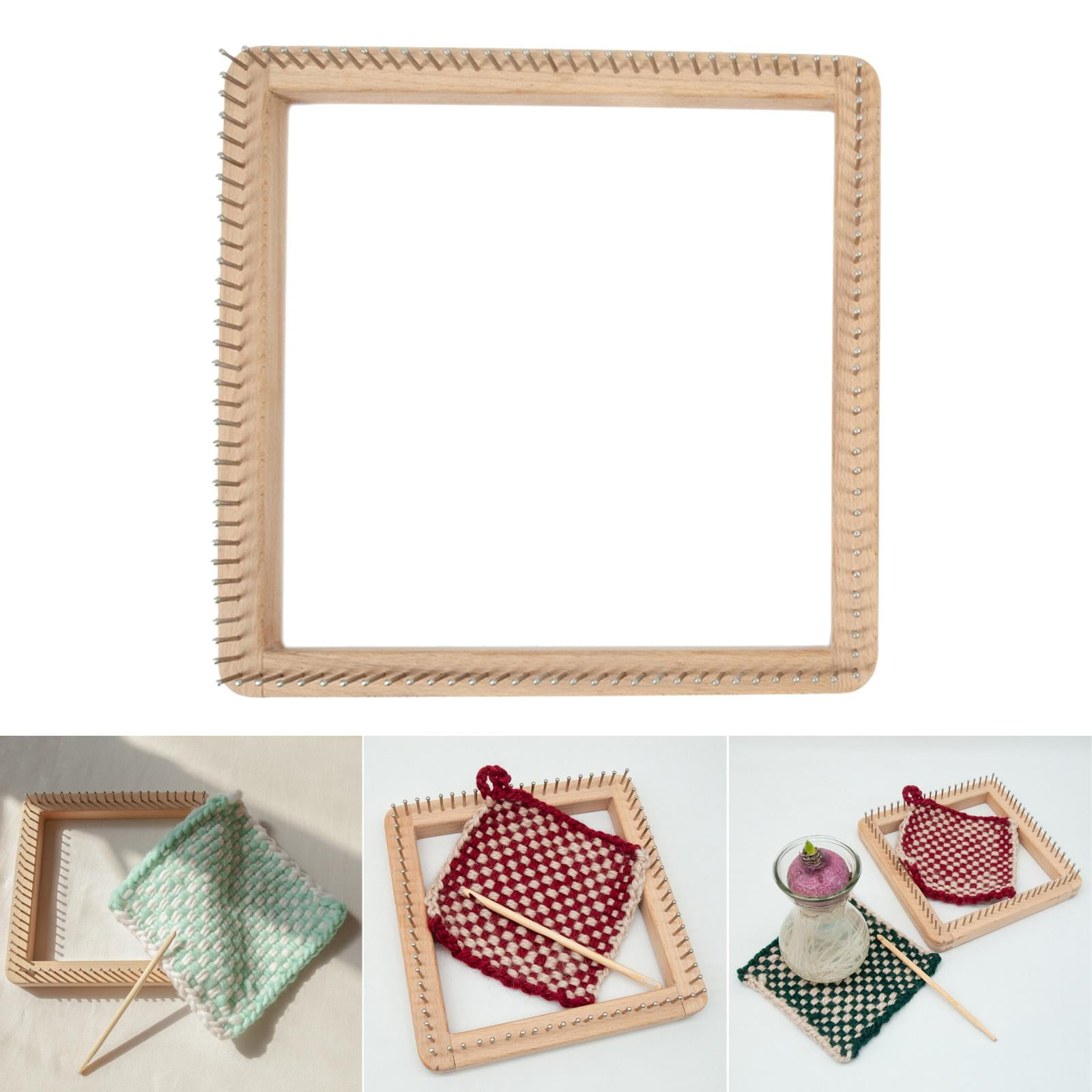 2Pcs Handmade Knitting Loom Board DIY Wooden Needlework Handcrafts Supplies