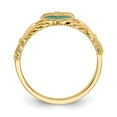thumbnail image 2 of Auriga 14k Yellow Gold Enamel Claddagh Ring Size- 7 for Women, 2 of 6