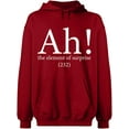 thumbnail image 2 of OXI Hoodie Sweatshirt - Ah The Element of Surprise, Basic Casual Hoodie for Men's and Women Fleece Hoodie Long Sleeve - Antiquee Cherry Small, 2 of 3
