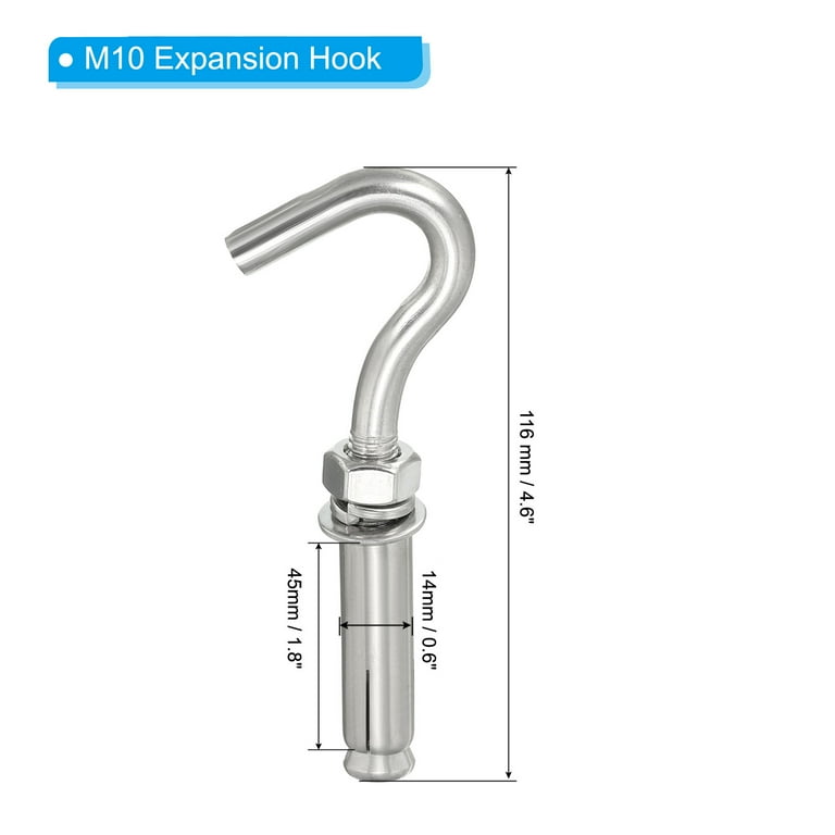 Aazon.co: Keadic 6Pcs 12 Expansion Hook,304 Stainless Steel Concrete