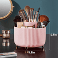 thumbnail image 4 of Makeup Brush Holder Organizer,BAKIBO 360° Rotating Makeup Brush Organizer,5 Slot Make up Brushes Cup for Cosmetics, Nail Polish, Art Supply, Bathroom Vanity Desktop Organizer, 4 of 4