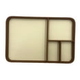 thumbnail image 2 of Catchall bandeja múltiples particiones cajones estuches gadget contenedor de almacenamiento elegante Beige marrón, 2 of 8