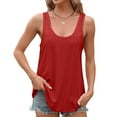 thumbnail image 6 of WTXUE Tank Tops Sleeveless, Round Neck Women's Casual Camisole Top Solid Casual Tops for Women Red XL, 6 of 9