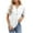 White, variant on Women's 2024 Dressy Casual Blouse qolati Summer Button Down Eyelet V Neck T Shirts Fashion Loose Work Beach Tunic Tops