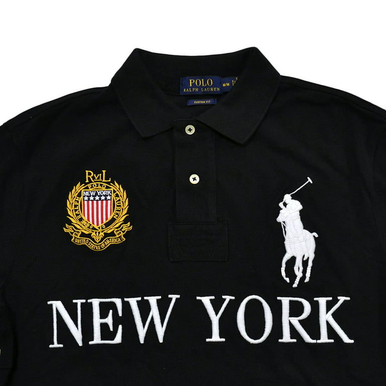 Polo Ralph Lauren Mens Big Pony City Custom Fit Mesh Polo Shirt