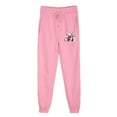 thumbnail image 3 of Brondbend Womens Joggers with Pockets Womens Sweatpants High Elastic Waisted Christmas Print Drawstring Workout Trousers Plus Velvet Basic Fit Running Fitness Comfortable Pants,Pink, 3 of 4