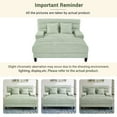 thumbnail image 7 of Modern Chaise Lounge Sofa,57.1" Versatile Sofa Chaise with Adjustable 6 Position Backrest,Chenille Upholstered Lounge Sofa Chair with Built In RGB LED Light Strip for Living Room,Green, 7 of 7