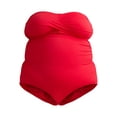 thumbnail image 3 of Time and Tru Women’s and Women’s Plus Bandeau Twist Front One Piece Swimsuit, Sizes XS-3X, 3 of 5