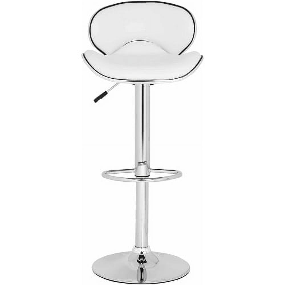 SAFAVIEH Shambi 37.8" Bicast Leather Barstool, White