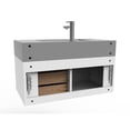 thumbnail image 4 of Castello USA Nile 36" White Wood Floating Vanity with Gray Top and Gold Trim, 4 of 8