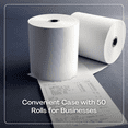 thumbnail image 6 of Karat [50 Rolls] 3 1/8" x 220' Thermal Paper Rolls | Adding Machine, Calculator, Thermal Printer Paper, Receipt Paper Tape, 6 of 7