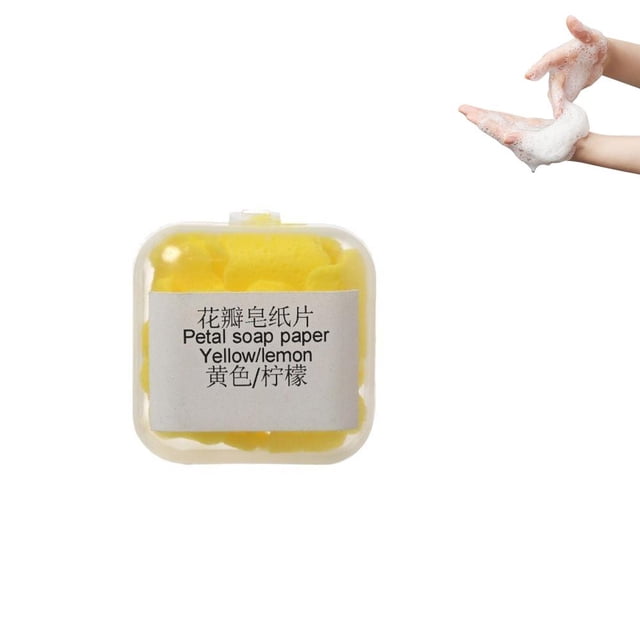 Disposable Petal Shaped Soap Sheets For Travel, 4 Fresh Fragrances, Light and Soluble, For Hand Washing